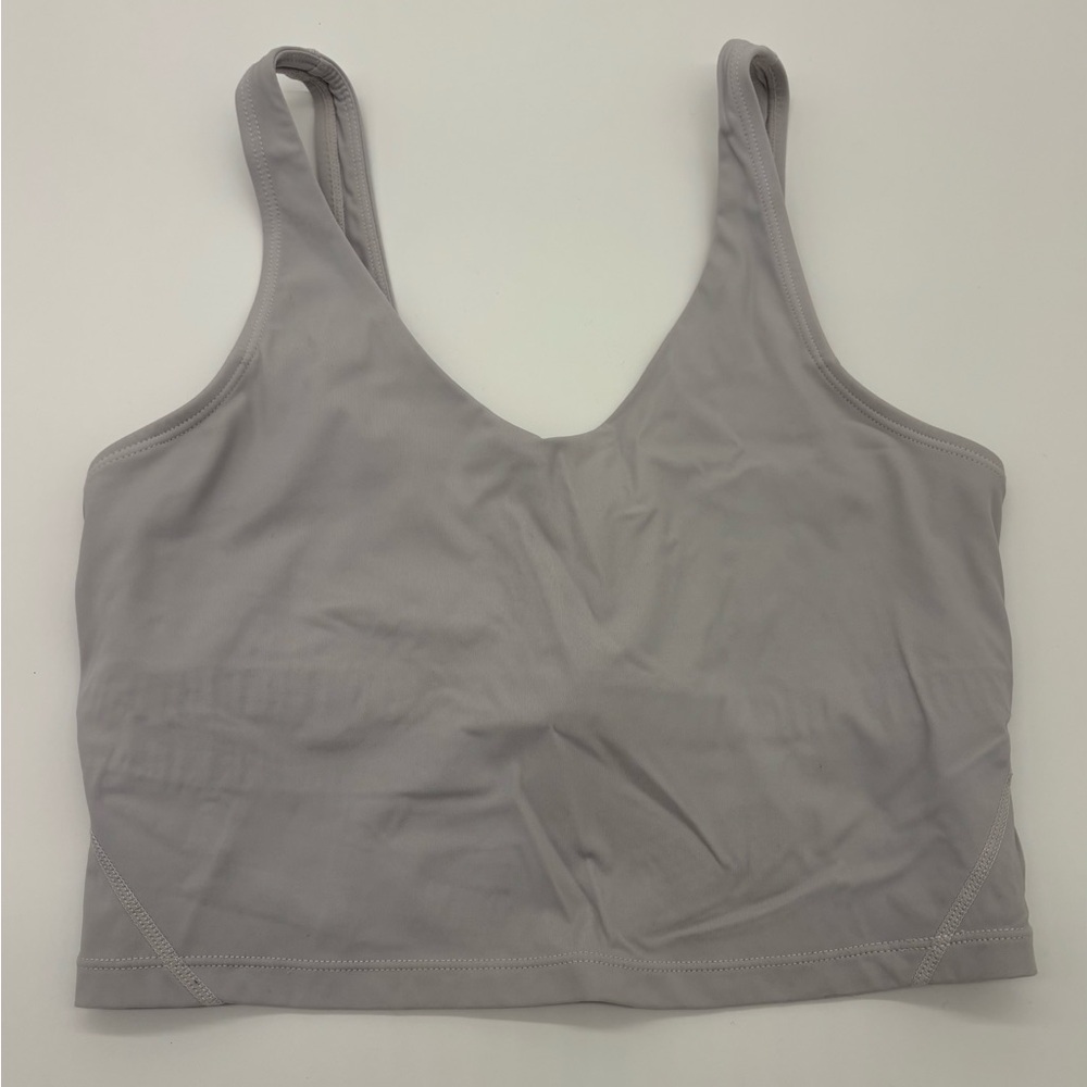 Gray Seamless Sports Bra – Size M – Stretch Poly/Spandex